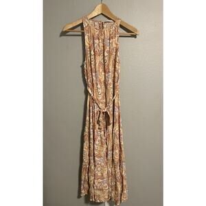 MNG Womens Dress Size 6 Colorful Paisley Viscose Tiered Hippie Festival Boho Y2K